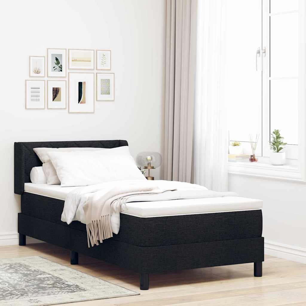 Boxspringbett Mit Matratze Stoff Schwarz