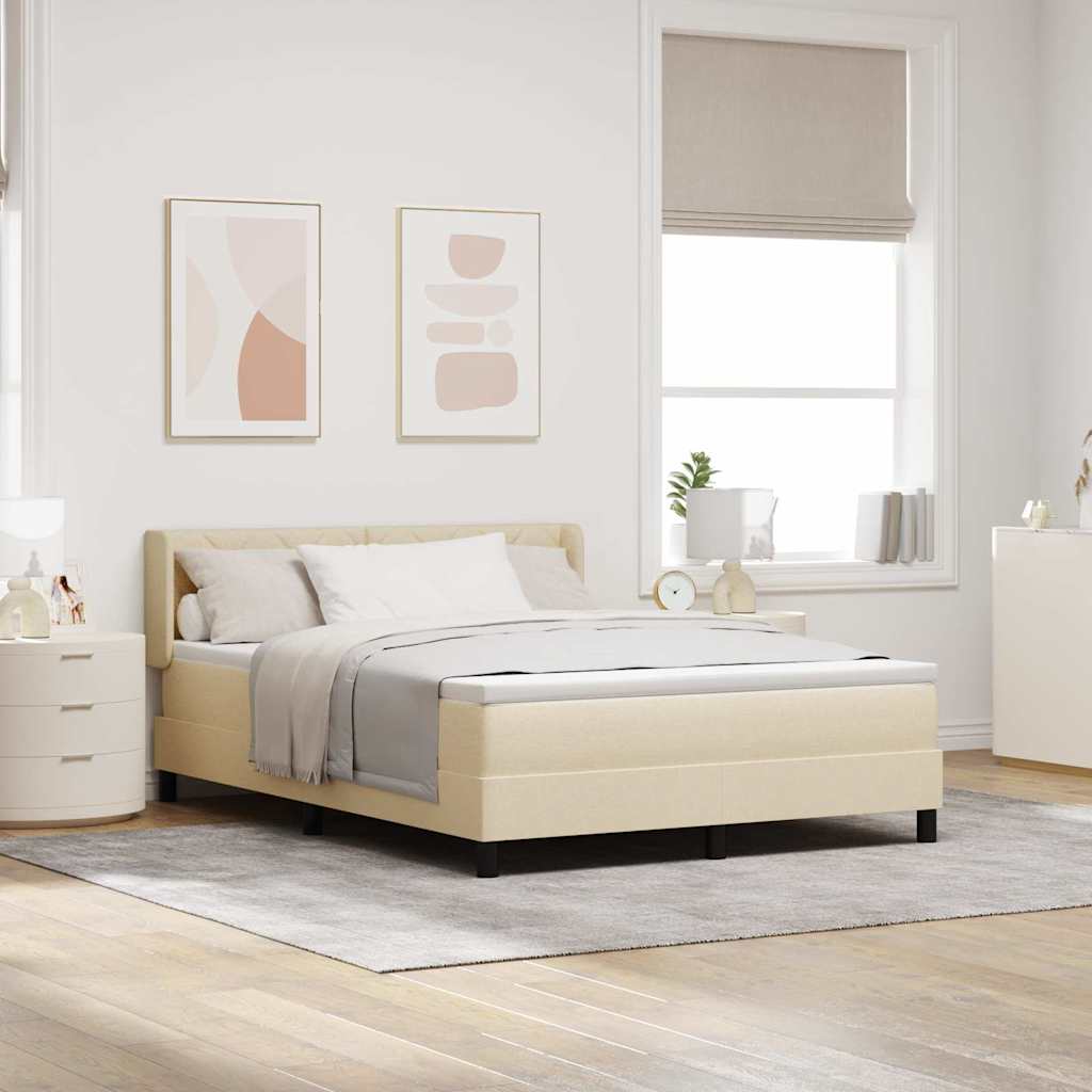 Boxspringbett Mit Matratze Stoff Creme