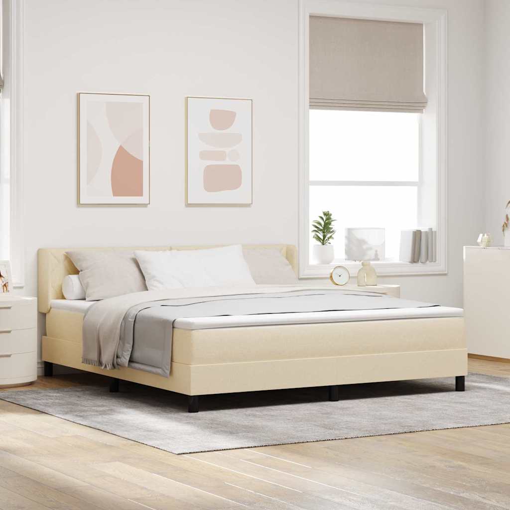 Boxspringbett Mit Matratze Stoff Creme