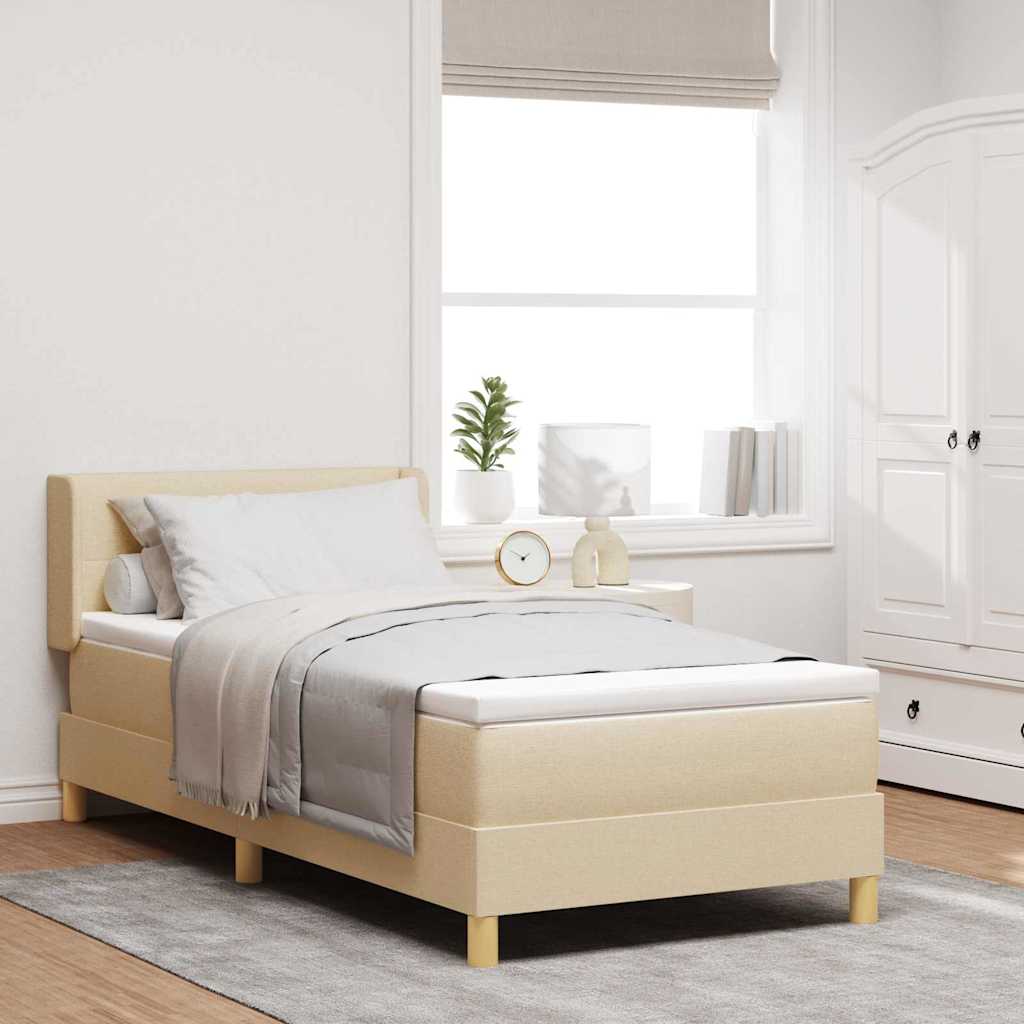 Boxspringbett Mit Matratze Stoff Creme