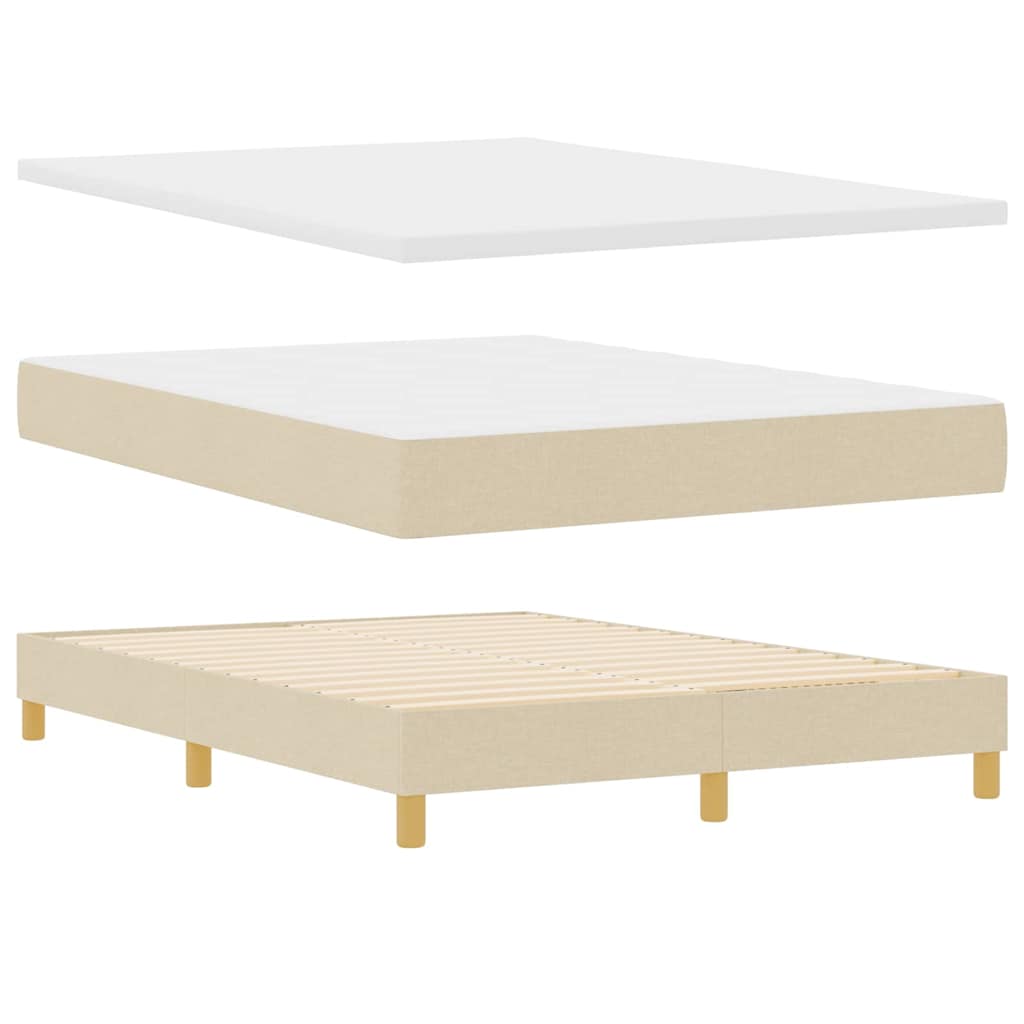 Boxspringbett Mit Matratze Stoff Creme