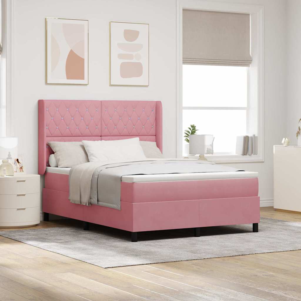 Boxspringbett Mit Matratze Samt Rosa