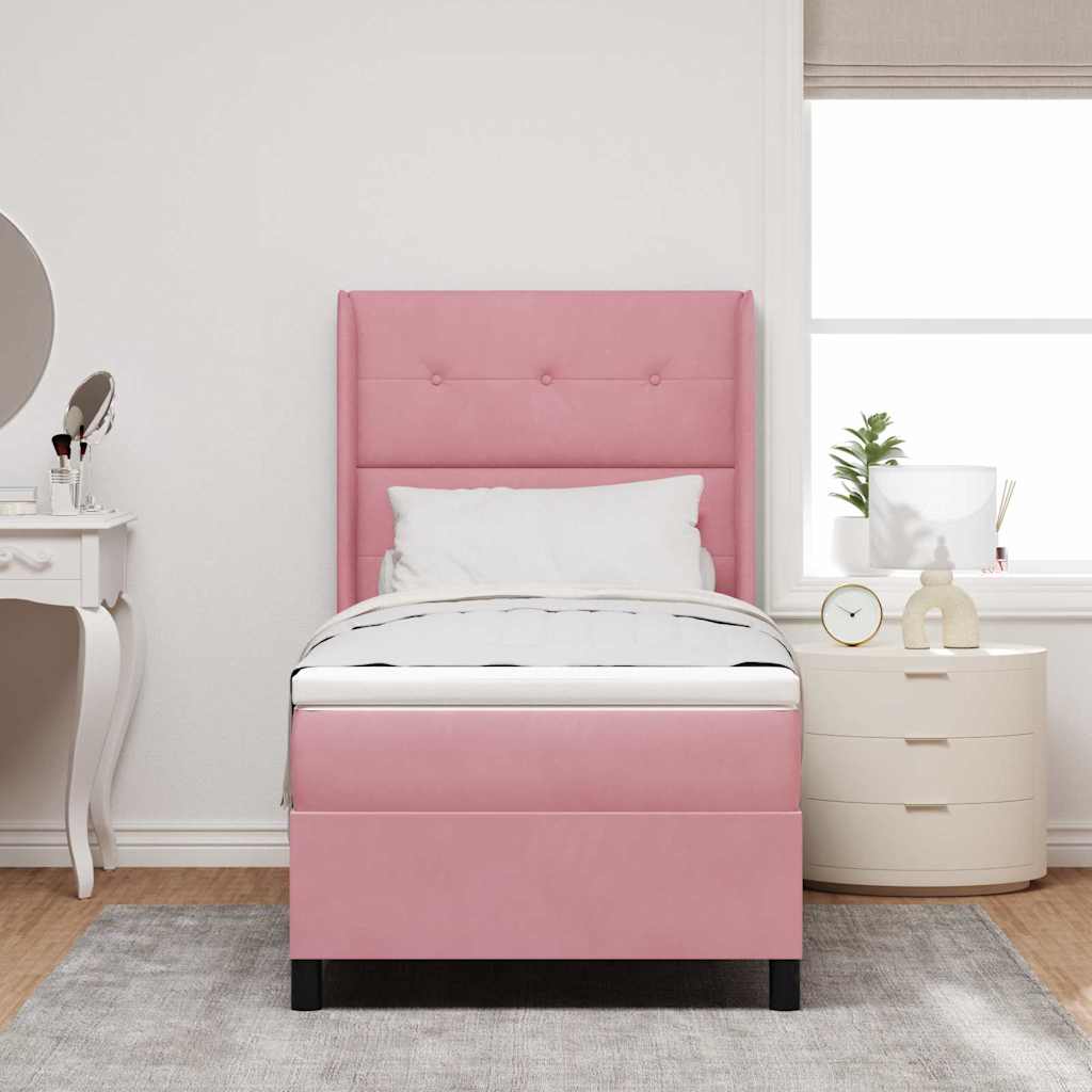 Boxspringbett Mit Matratze Samt Rosa