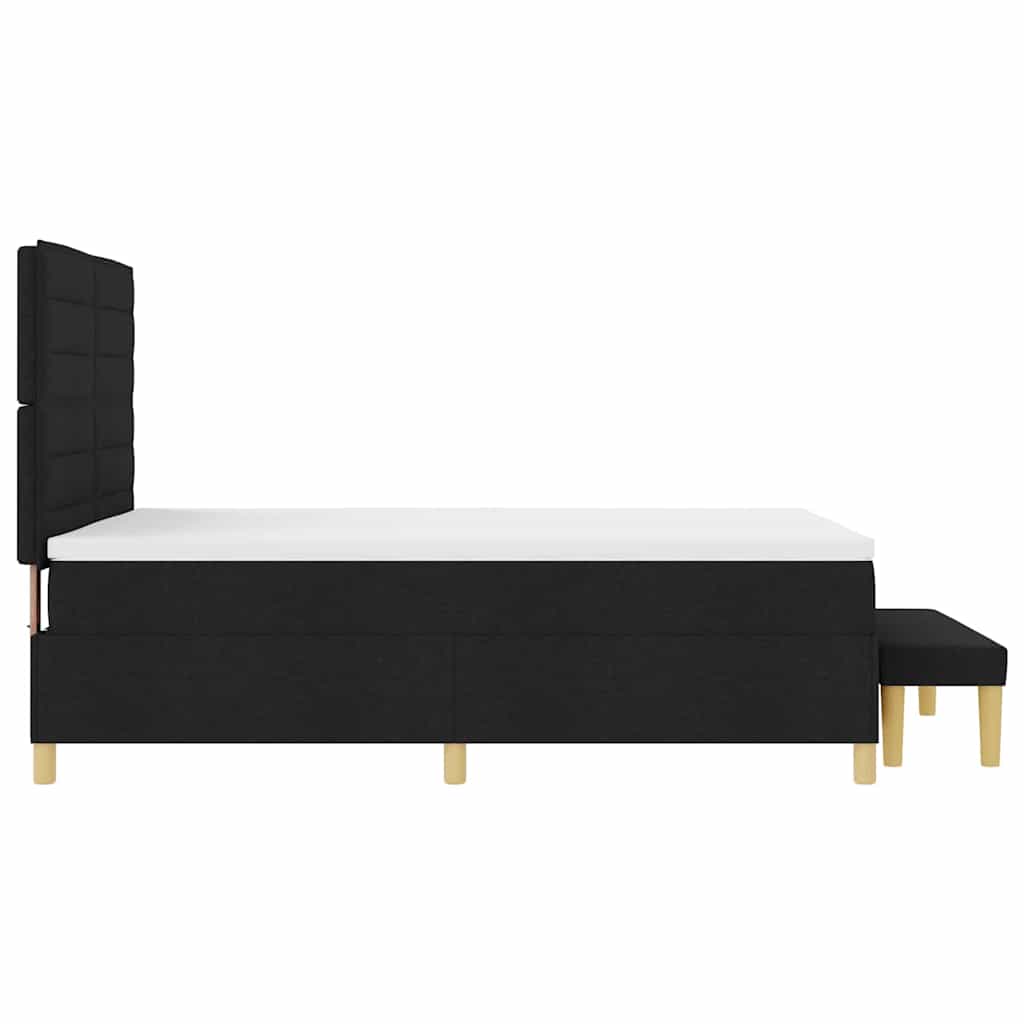 Boxspringbett Mit Matratze Schwarz 160 X 200 Cm Stoff Dunkelgrau