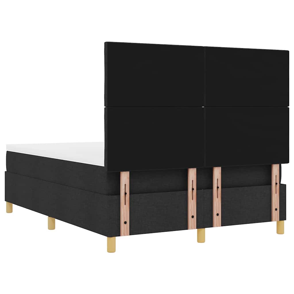 Boxspringbett Mit Matratze Schwarz 160 X 200 Cm Stoff Dunkelgrau