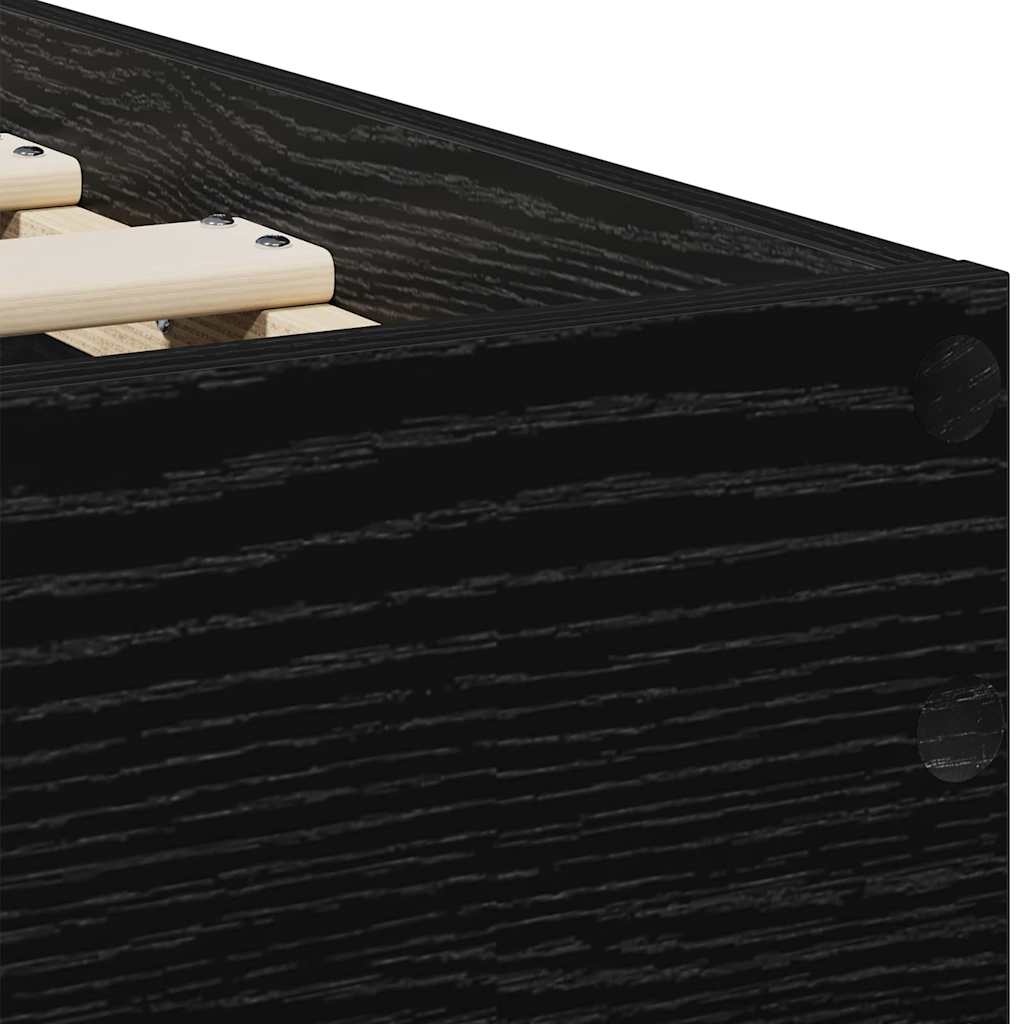 Bettgestell Schwarze Eiche 90 X 200 Cm Holzwerkstoff