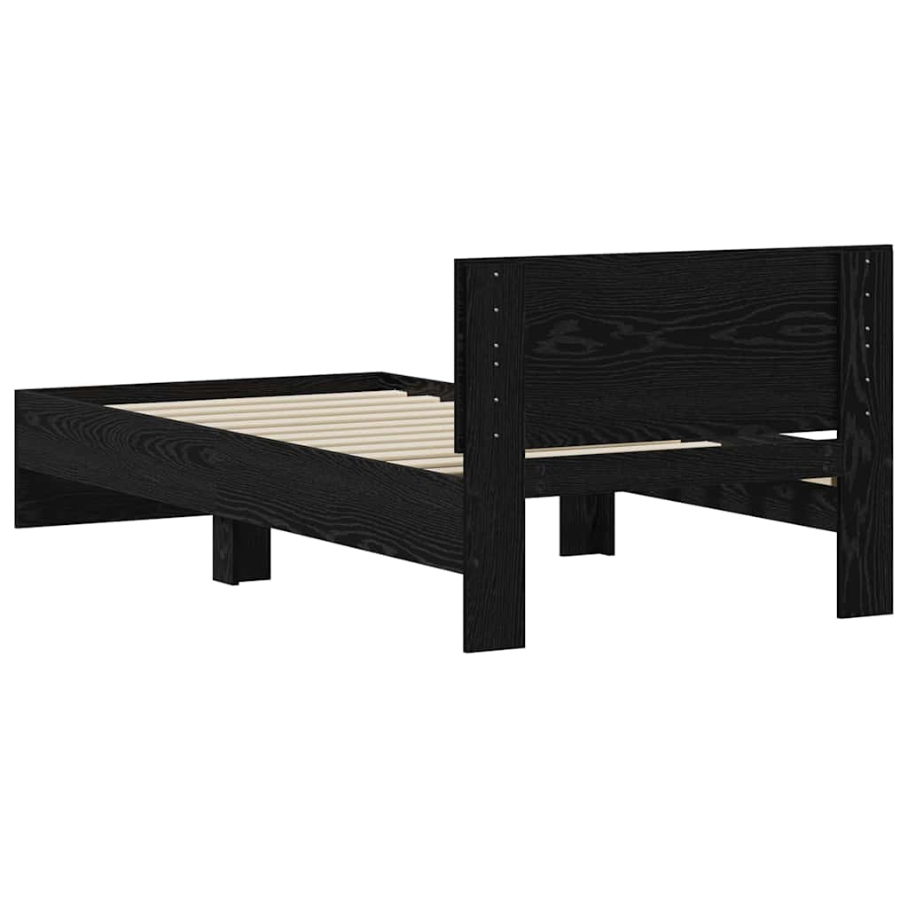 Bettgestell Schwarze Eiche 75 X 190 Cm Holzwerkstoff