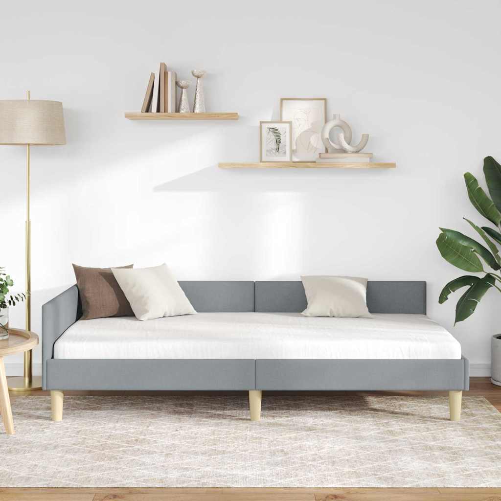 Eckbettgestell Textil Und Holzwerkstoff