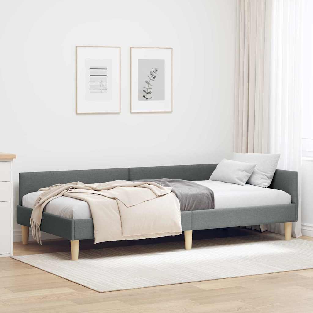Eckbettgestell Textil Und Holzwerkstoff