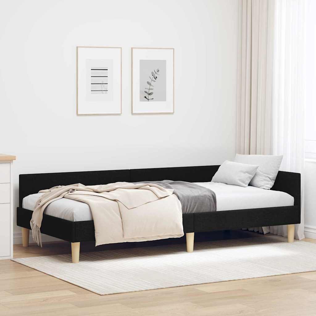 Eckbettgestell Textil Und Holzwerkstoff