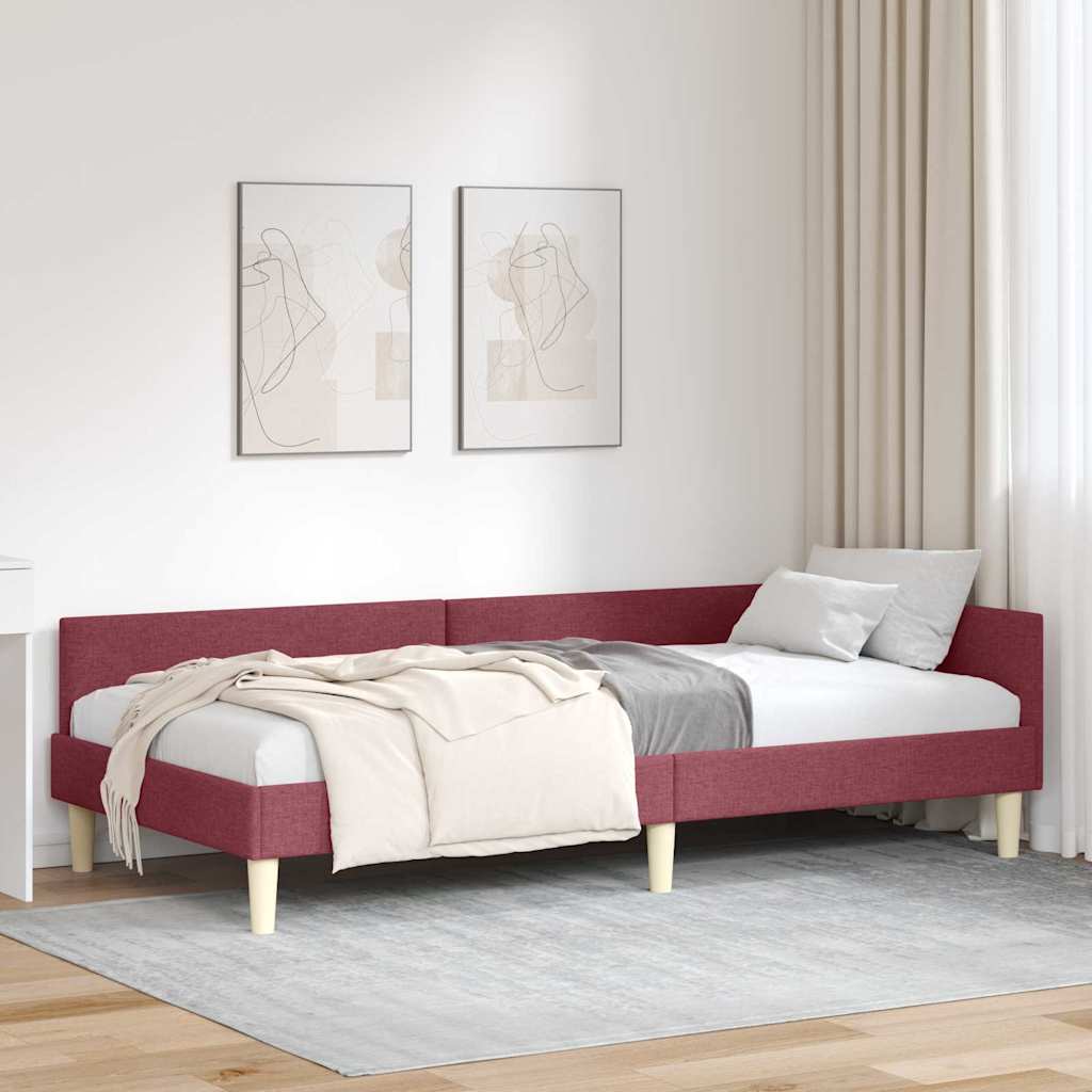 Eckbettgestell Textil Und Holzwerkstoff