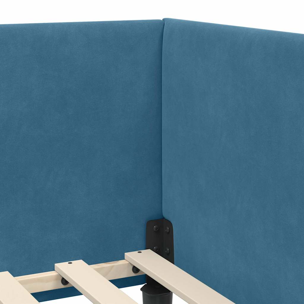 Eckbettgestell Samt Und Engineered Holz