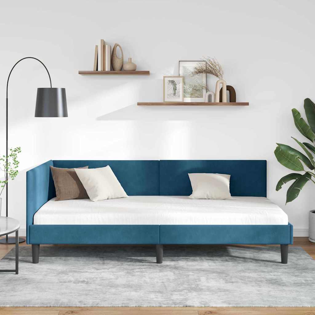 Eckbettgestell Samt Und Engineered Holz