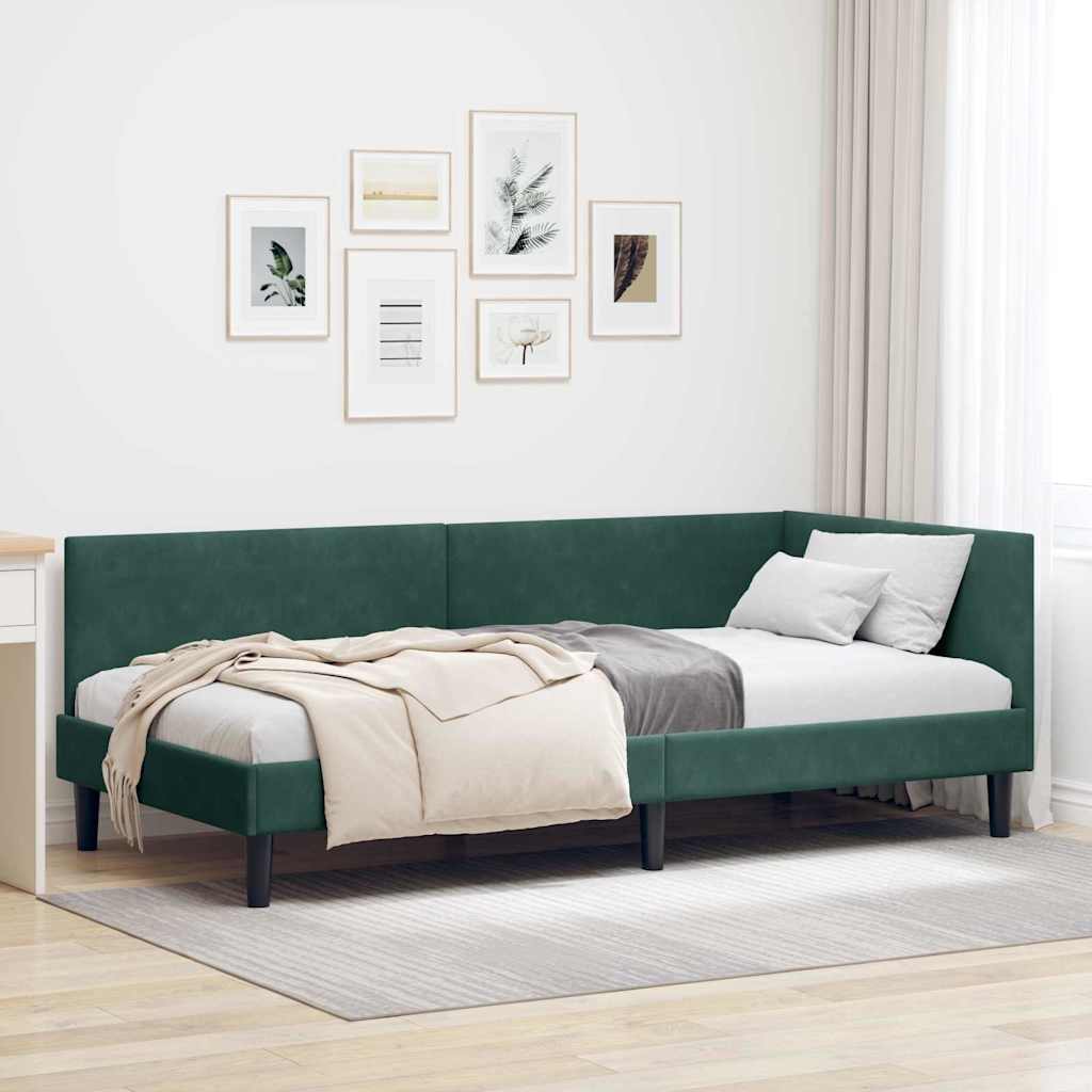 Eckbettgestell Samt Und Engineered Holz