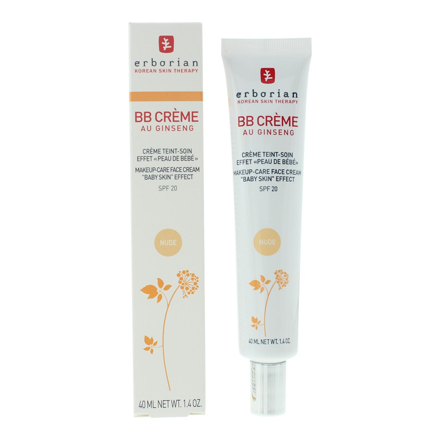 Erborian Erborian, B.B Cream, Ginseng, BB-Creme, Nackt, SPF 20, 40 ml Regular