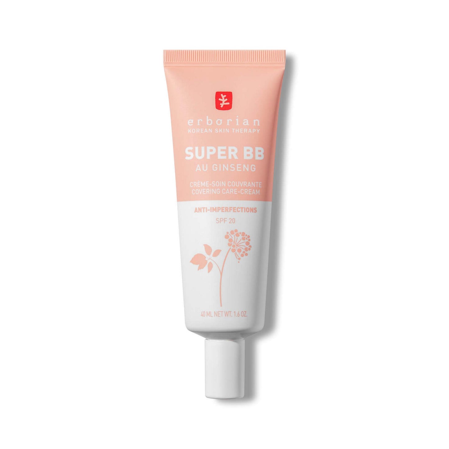 Erborian Erborian, Super BB, Ginseng, Hohe Abdeckung, BB-Creme, Clair, SPF20, 40 ml Regular