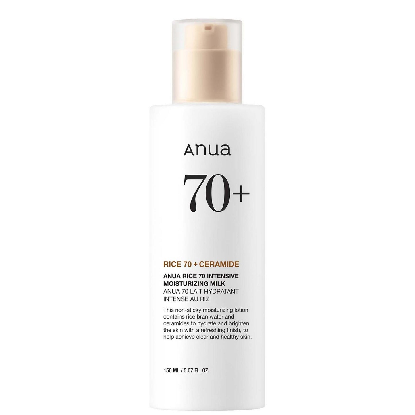 Anua Rice 70 Glow Milch 150 ml – Intensive Hydratation für strahlende Haut