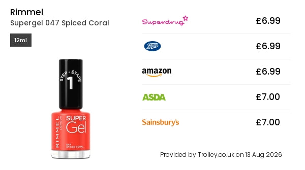 RIMMEL LONDON Rimmel London Super Gel Nagellack 047 Spiced Coral 12 ml Kosmetik