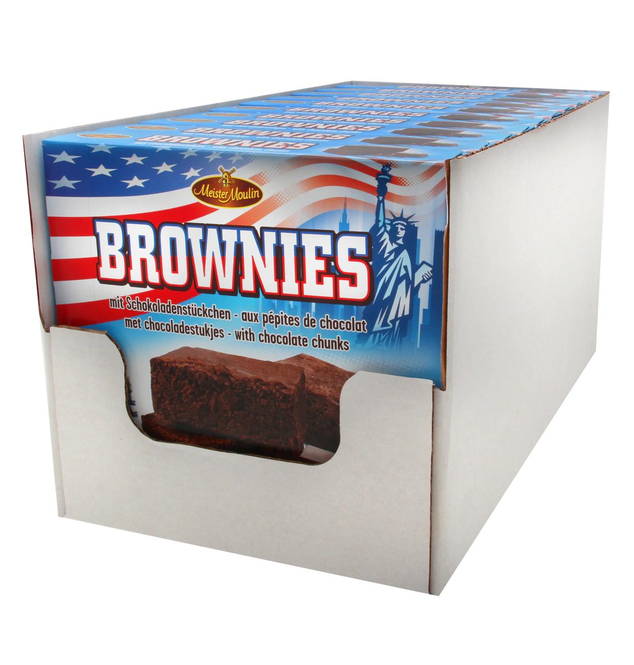 Brownies 240g - 8 Stück Saftige Brownies mit Schokoladenstückchen