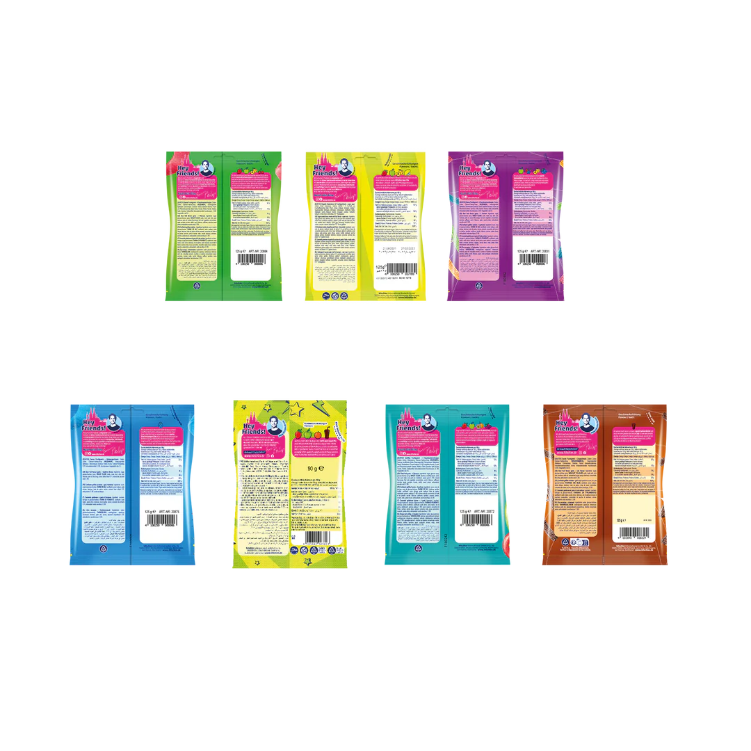 Hitschies Buntes Bündel Sauer 3420 g 100% sauer Mix aus 28 Candy Tüten Vorteilspreis