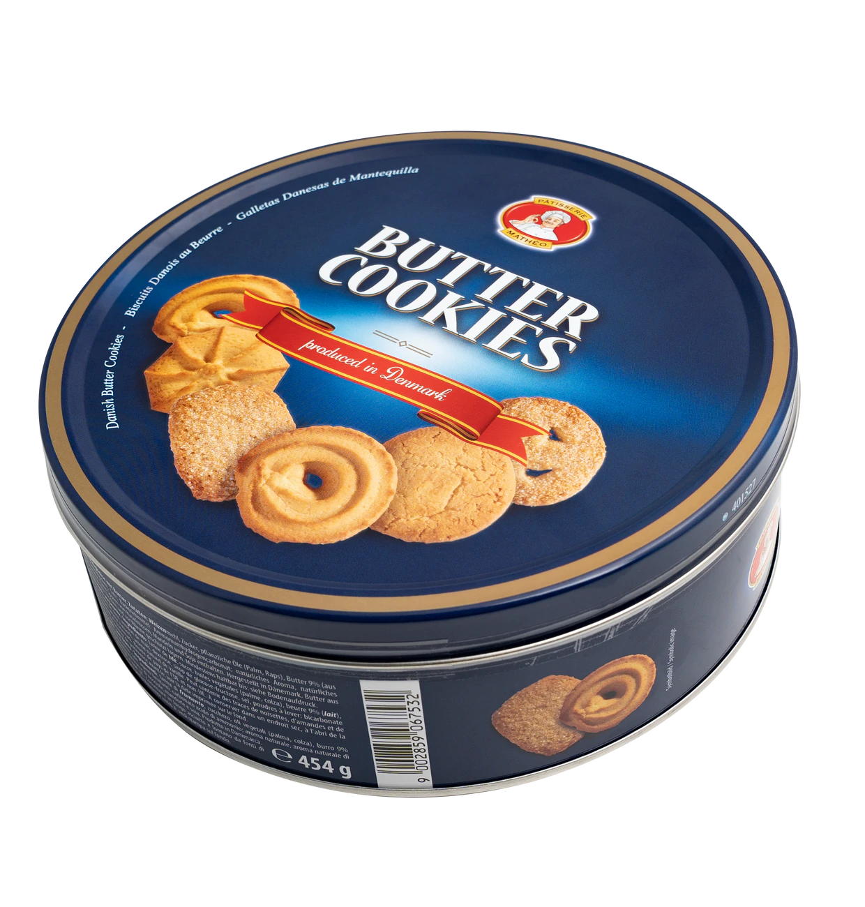 Butter Cookies 454g in Metalldose von der Pâtisserie Mathéo