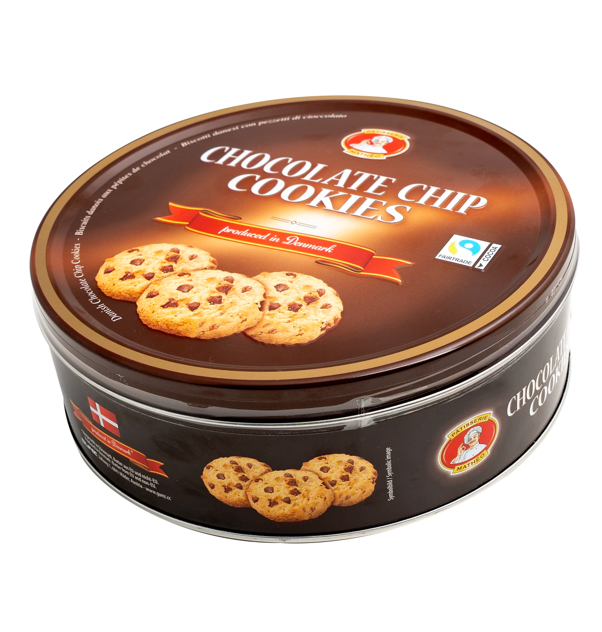 Chocolate Chip Cookies 454g in Metalldose von der Pâtisserie Mathéo