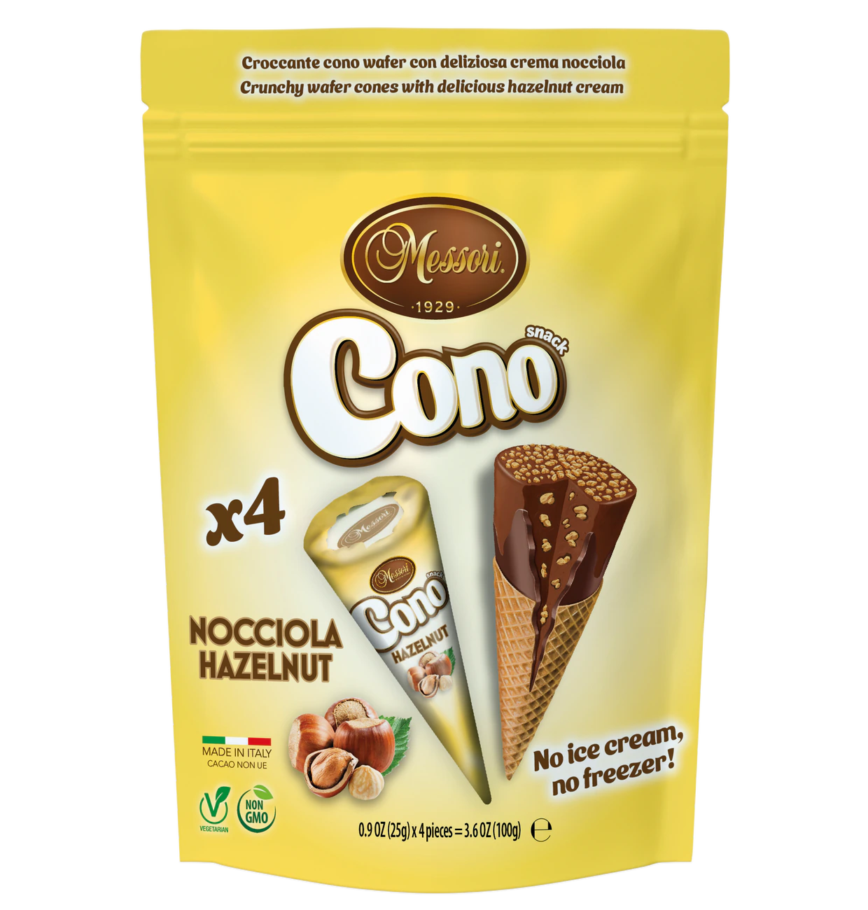 Cono Mini Waffelhörnchen Haselnuss 4 Stück