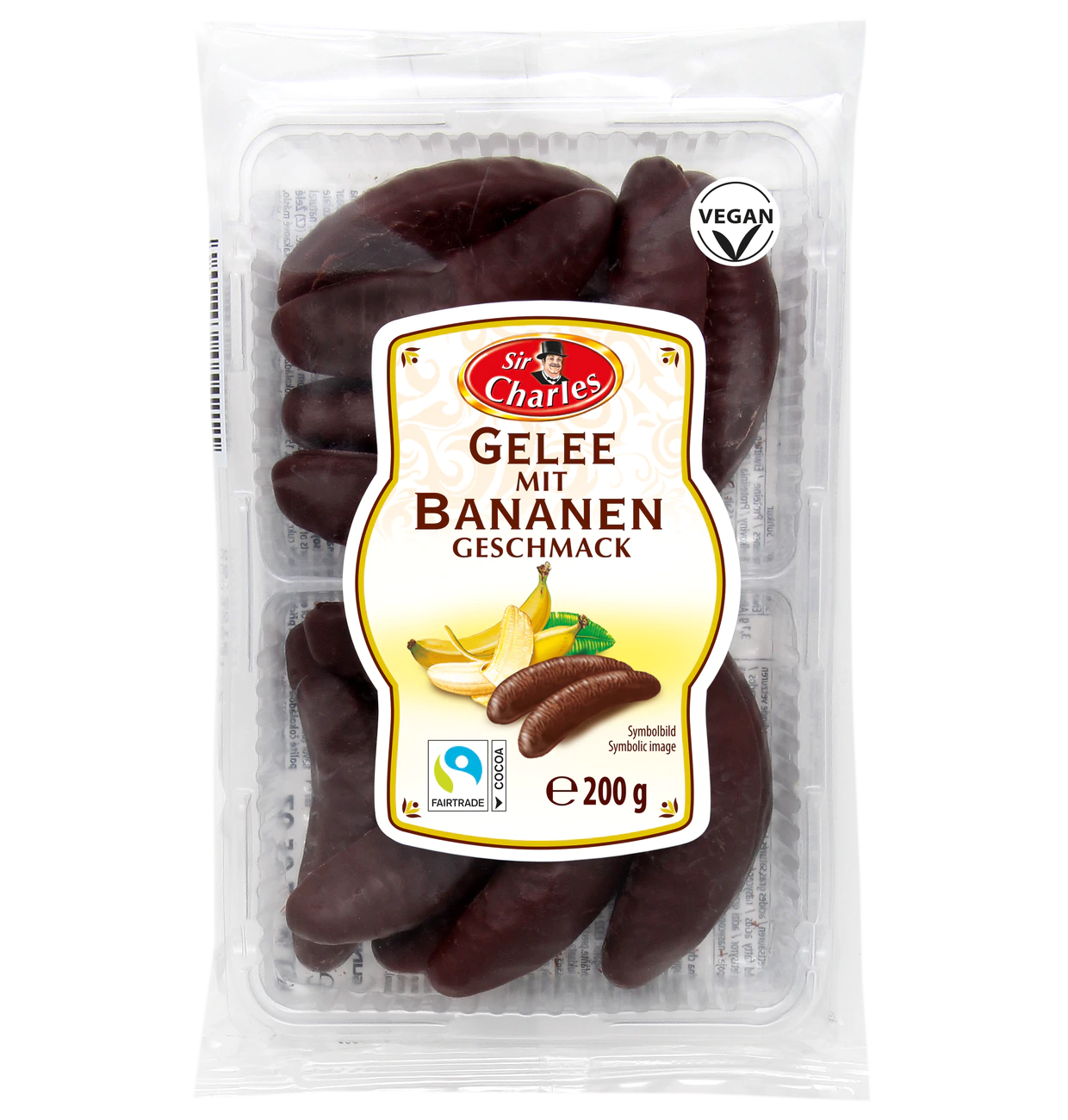 Gelee schokoliert mit Bananengeschmack 200g