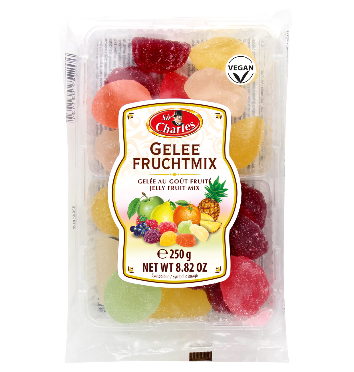 Gezuckertes Gelee mit Fruchtgeschmack 250g