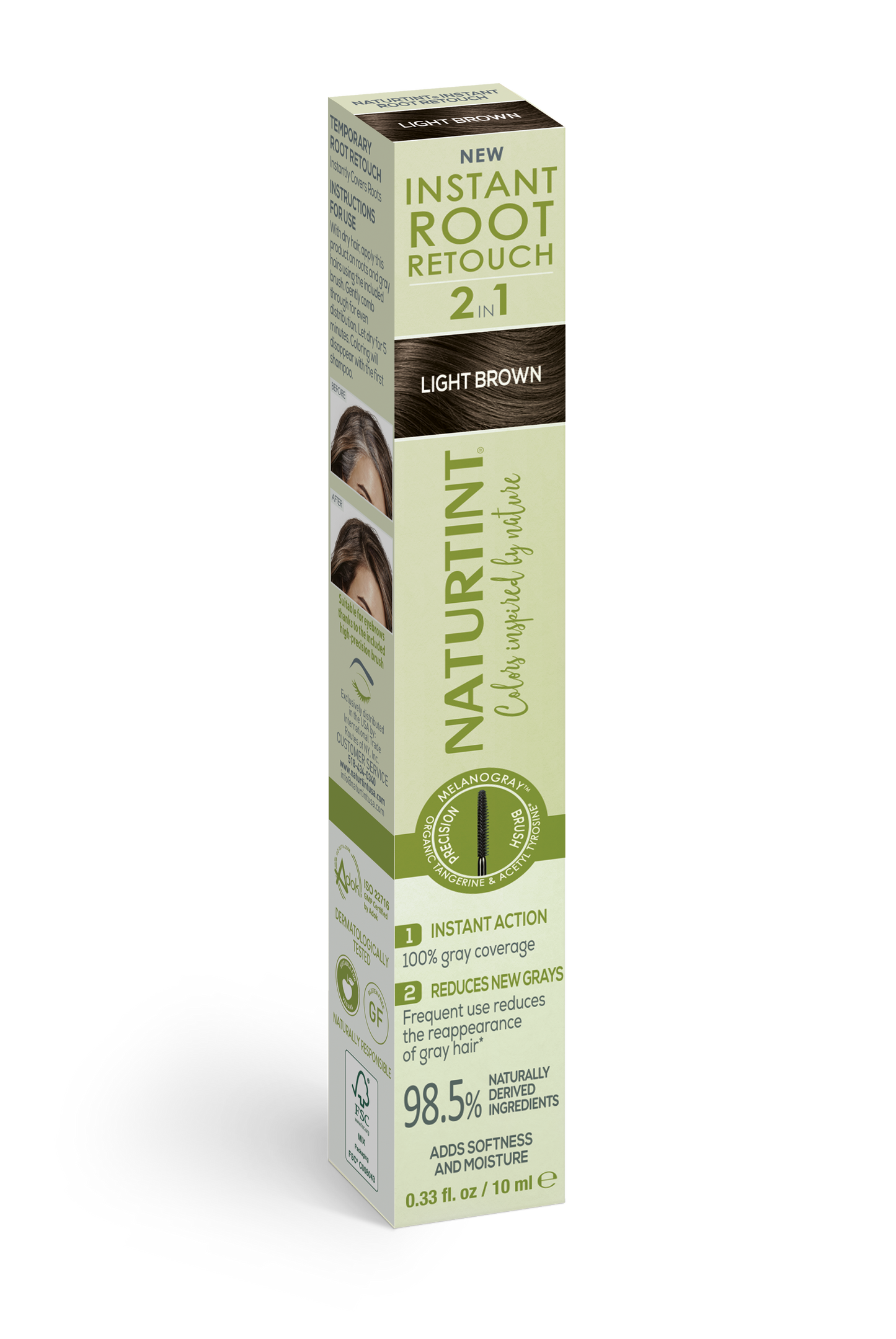 NATURTINT NATURTINT Instant Root Retouch 2 in 1 temporärer Ansatzretusche Light Brown 10 ml Haarfarbe
