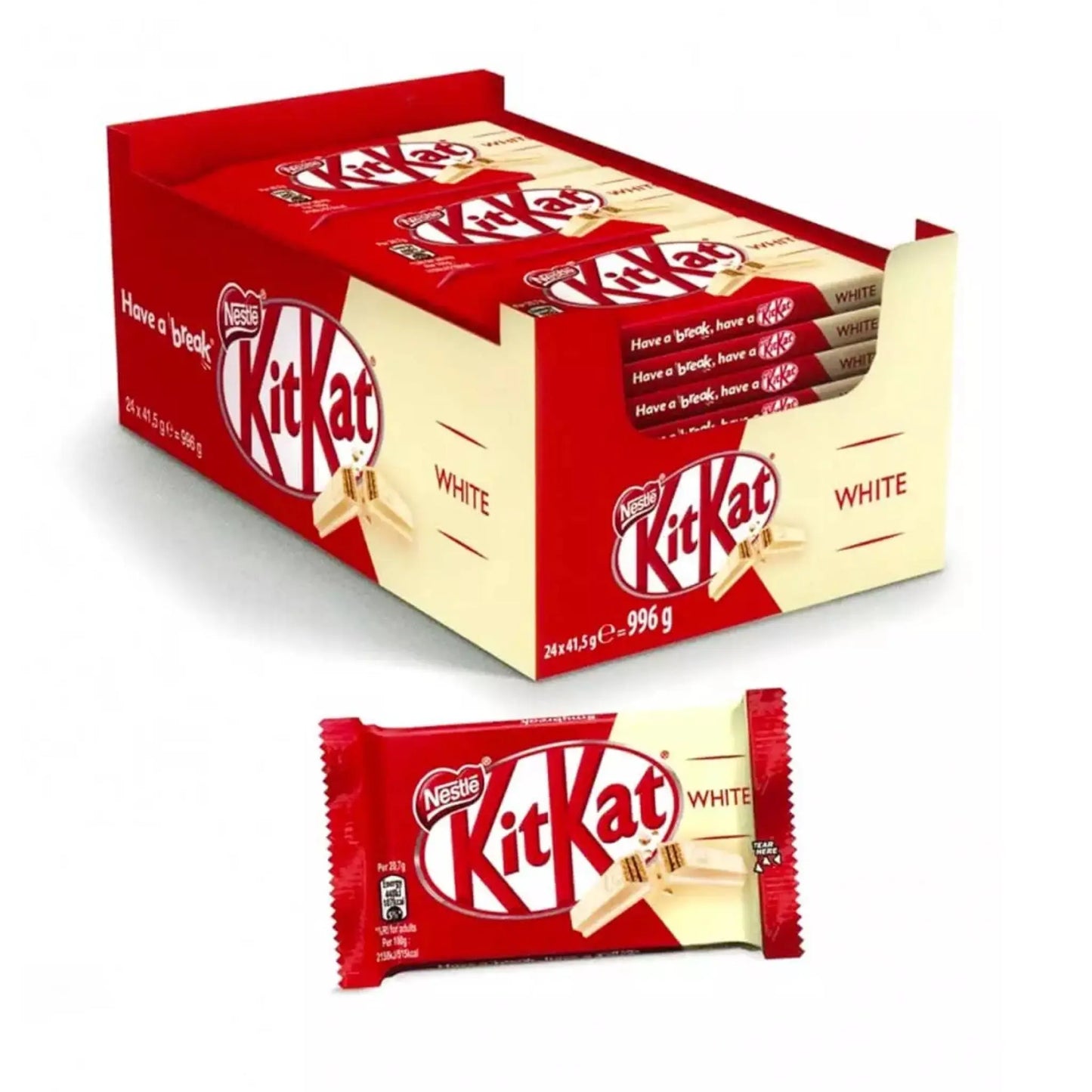 KitKat White Chocolate 24x 41,5g Knusperwaffel in weißer Schokolade
