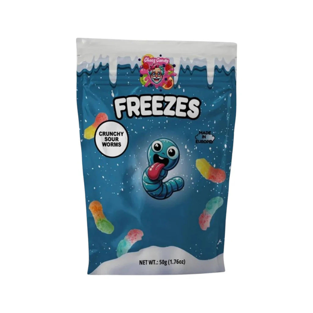 Chaos Candy - Freezes - Crunchy Sour Worms 50g