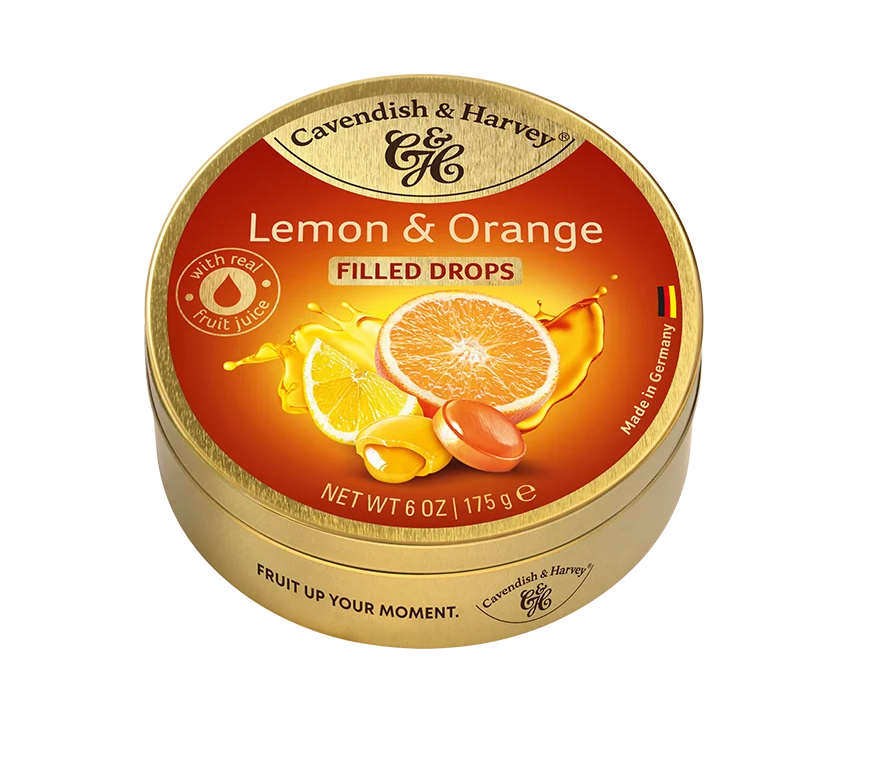 Cavendish & Harvey Lemon & Orange Drops, filled 175g