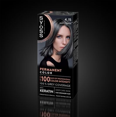 SYOSS Permanent Color Haarfarbe 4,15 Gris Antracita 1 Anwendung Kosmetik