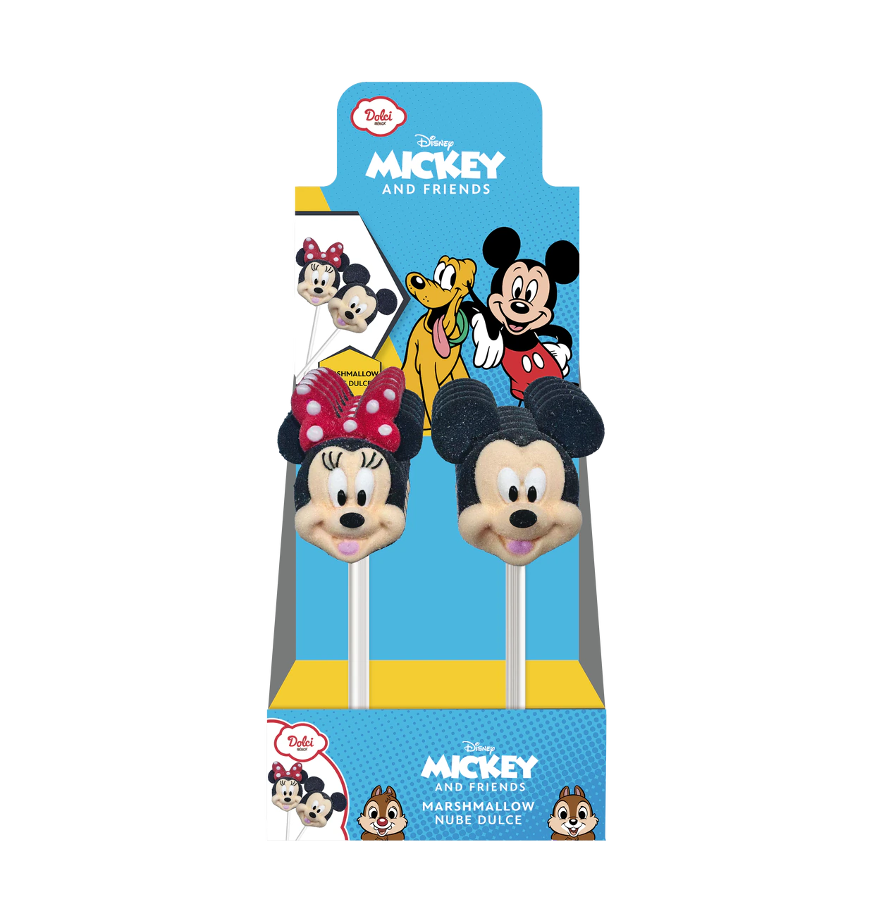 Mickey & Minnie Marshmallows Lollipop 18x30g Thekendisplay
