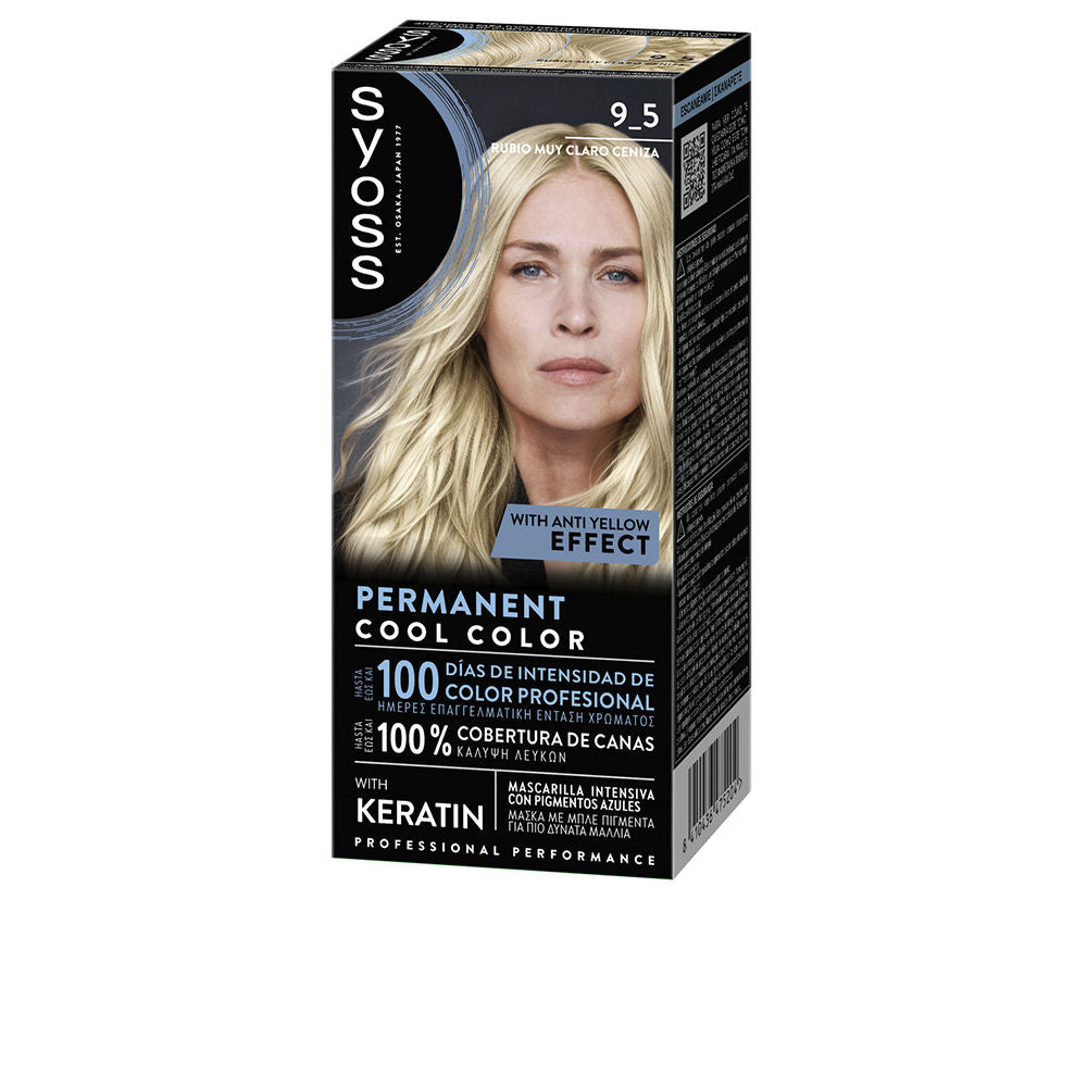 SYOSS SYOSS Permanent Cool Color Haarfarbe 9,5-Rub Muy Claro Ceniza 1 Stück Kosmetik