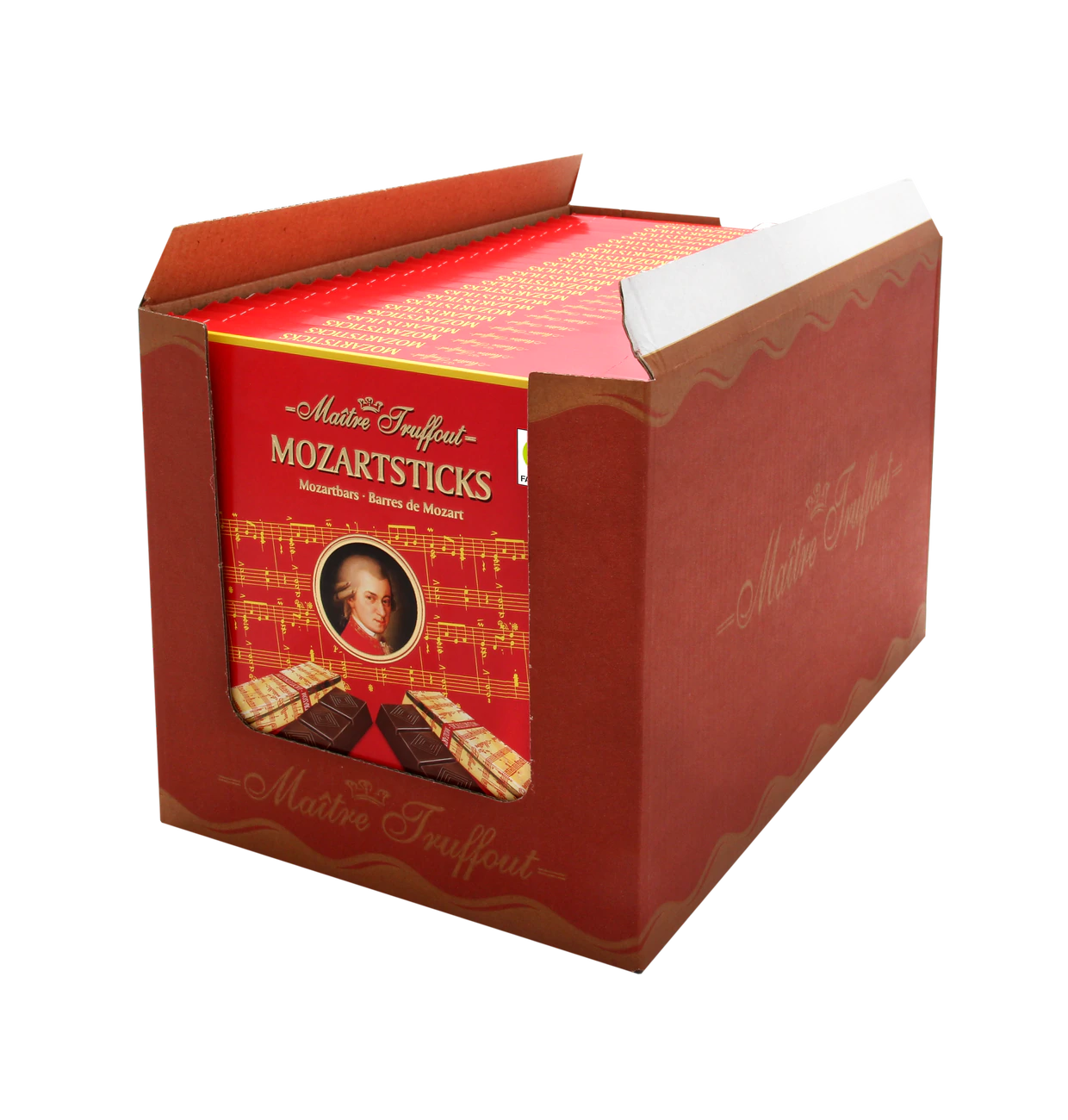 Mozartsticks 200g süsse Versuchung - Mozart Sticks von Maître Truffout – Rückansicht