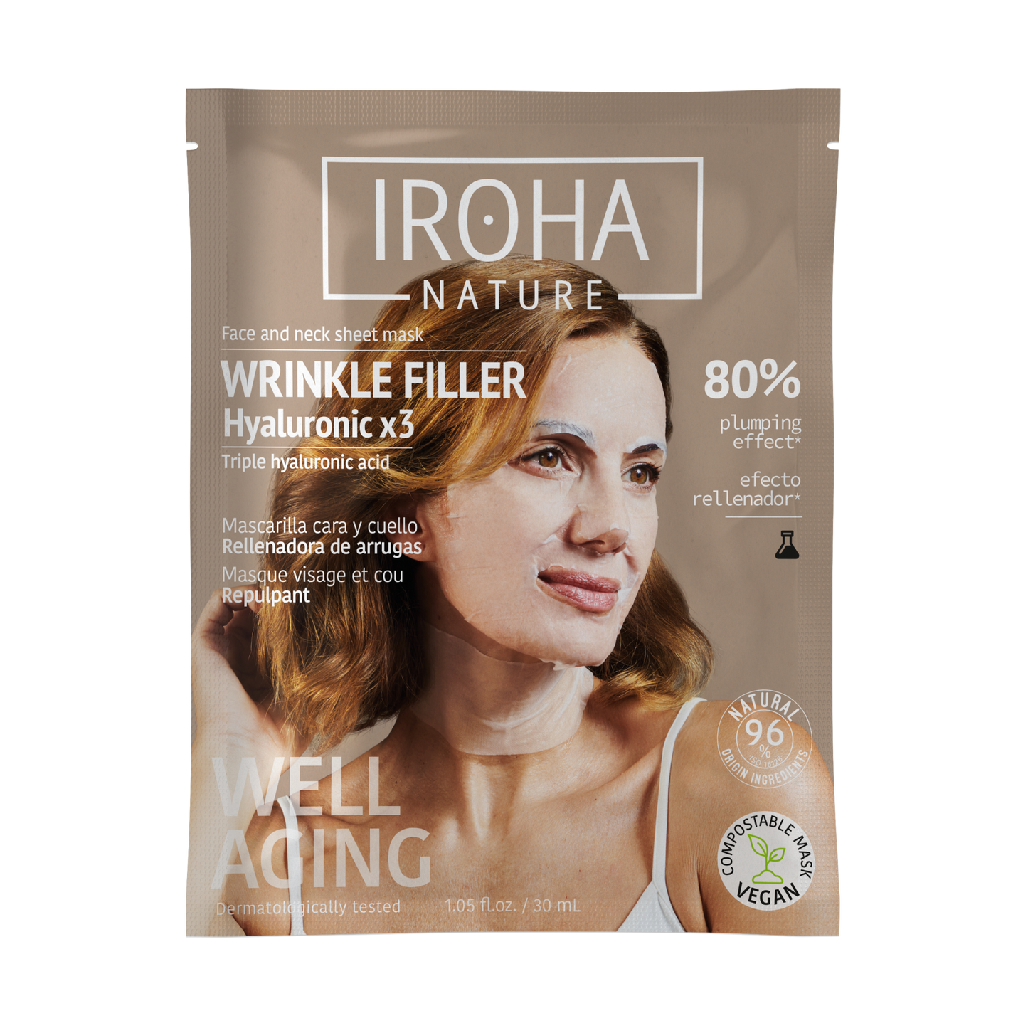 IROHA NATURE IROHA NATURE Wrinkle Filler Anti-Age Gesichts- und Halsmaske 30 ml Kosmetik