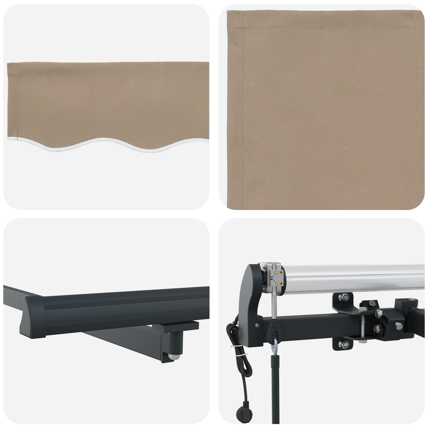 Automatische Einziehbare Markise Beige