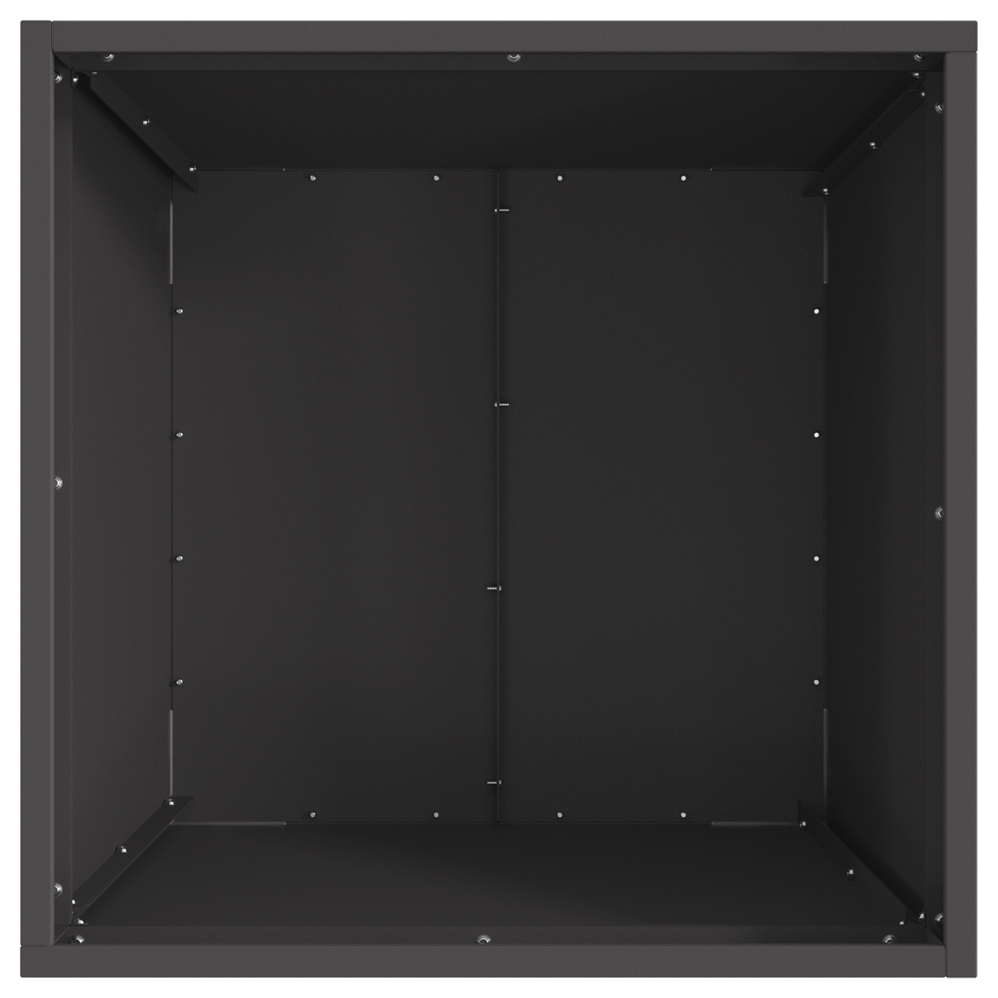 Feuerstelle Quadrat Schwarz 50X50X30 Cm Stahl