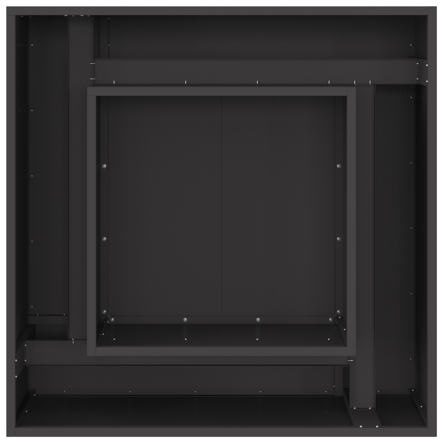 Feuerschale Quadrat Schwarz Stahl