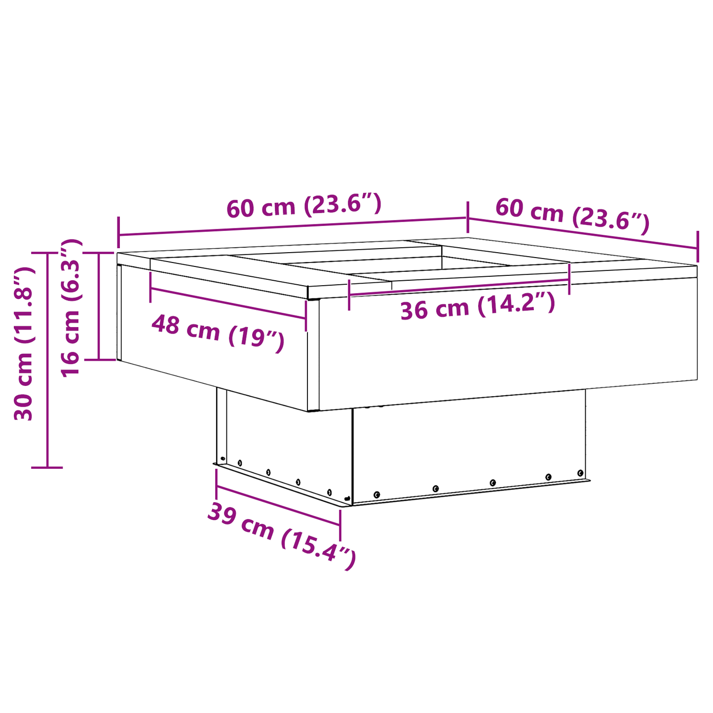 Feuerstelle Quadrat Wetterstahl