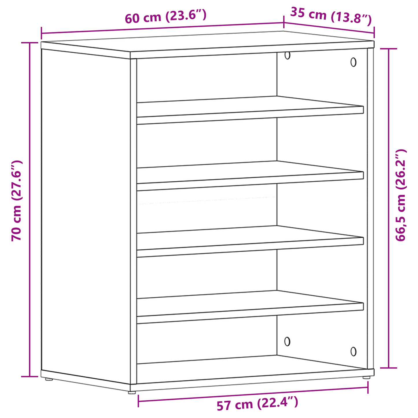 Schuhschrank Holzwerkstoff