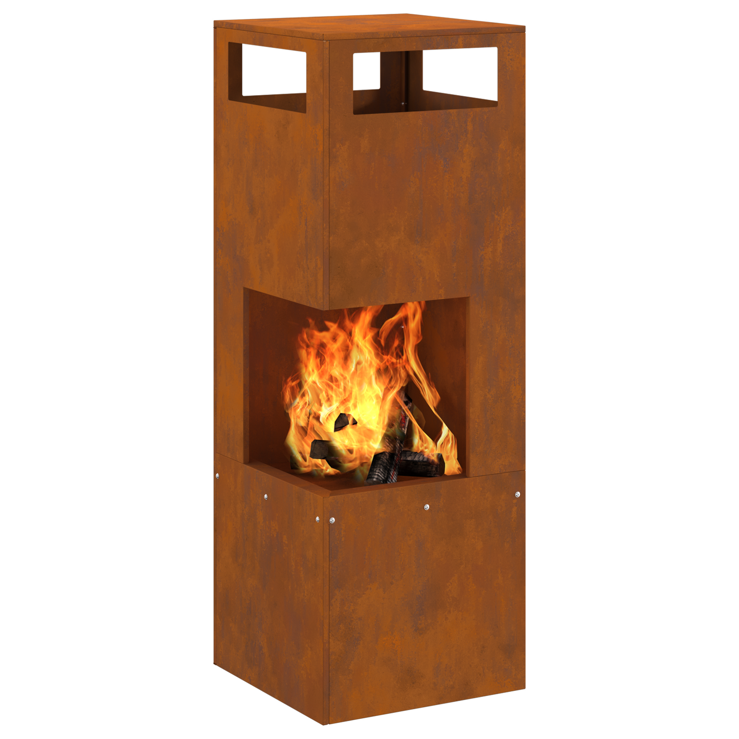 Feuerstelle Quadrat Wetterbeständiger Stahl
