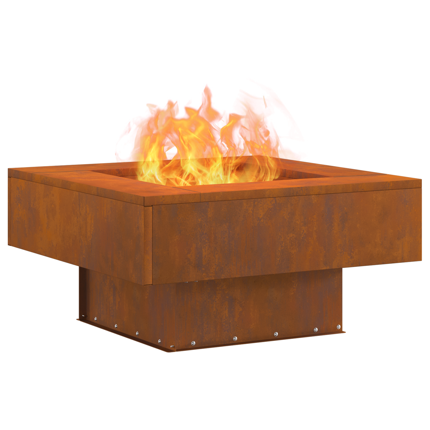 Feuerstelle Quadrat Wetterstahl