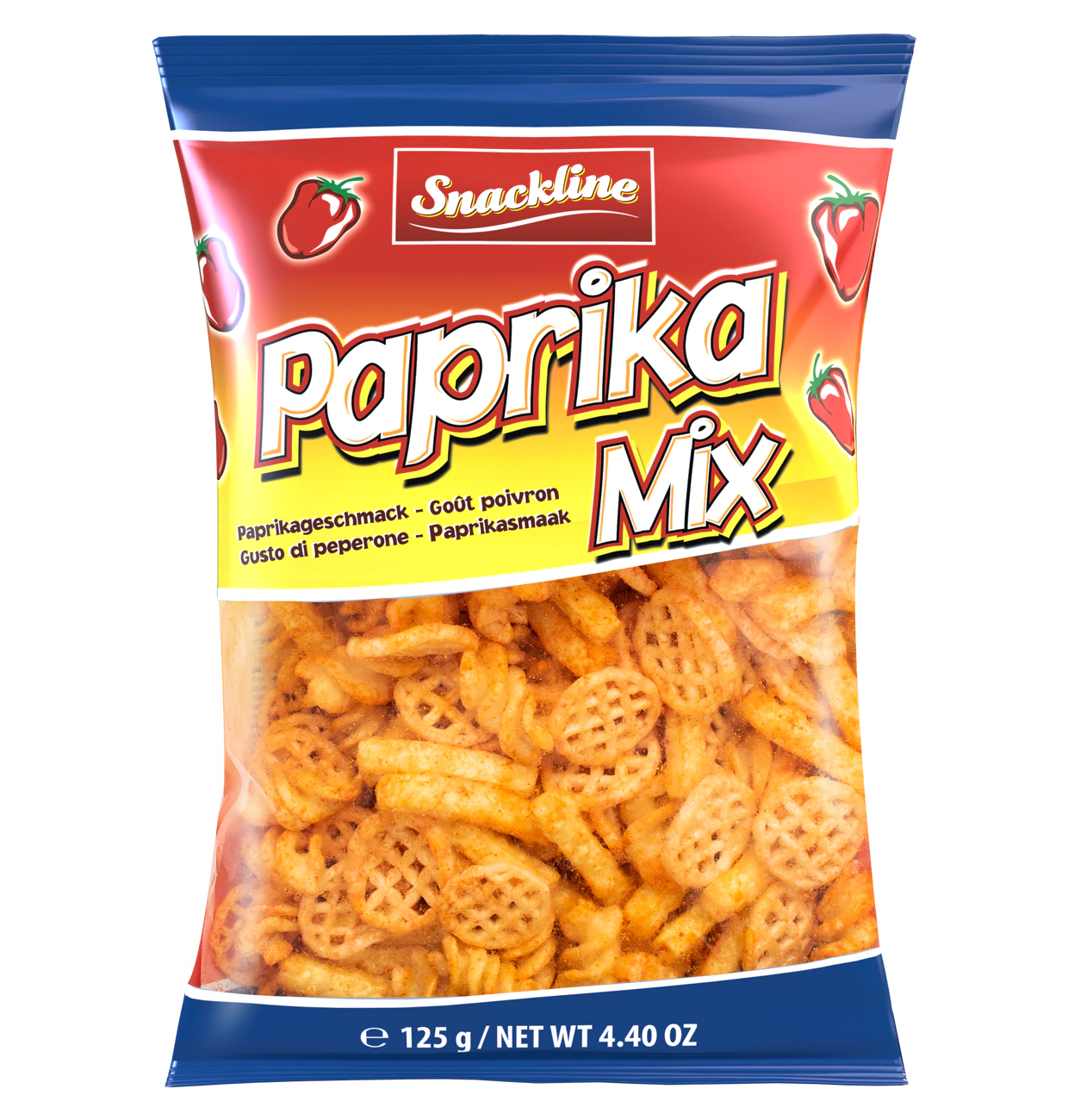 Snackline Paprika Mix 125g Leckerer Paprika-Snack von Snackline für zwischendurch.