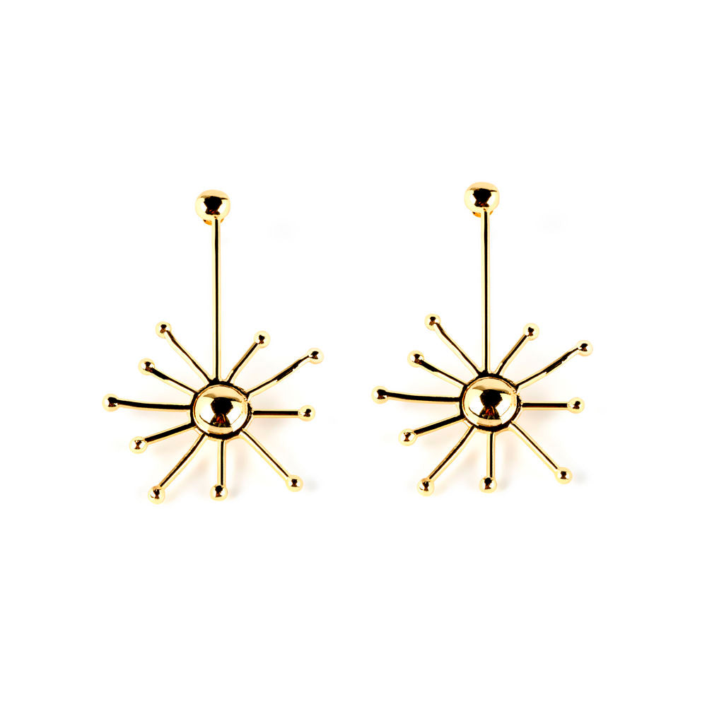 SUN earrings #shiny gold 1 u
