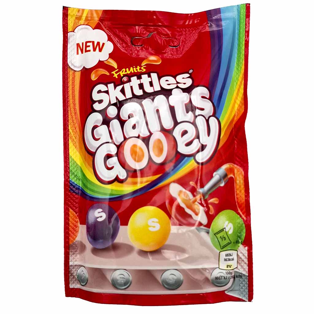 Skittles Giants Gooey Kaubonbons 125g Extra große Kaudragees mit neuen intensiveren Geschmack. - Candyshop.ch