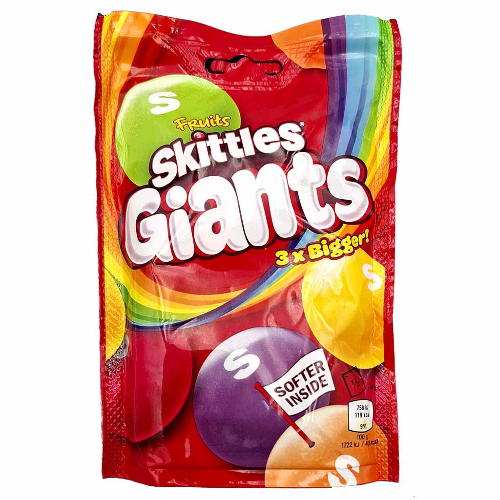 Skittles Giants Kaubonbons 132g Extra große Kaudragees in knuspriger Zuckerhülle