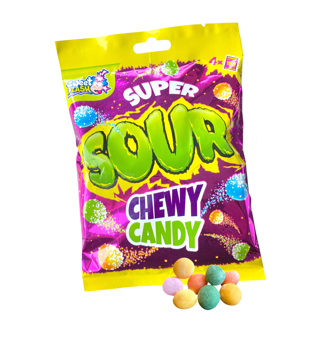 Super Sour Chewy Candy Kaubonbon 60g